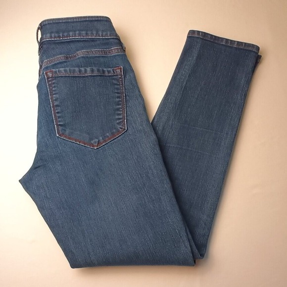 Loft Denim Jeans Size 28/6 Curvy Skinny Low Rise Medium Wash - Picture 1 of 10